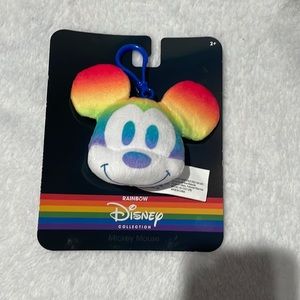 nwt rainbow disney collection mickey mouse stuffed keychain character